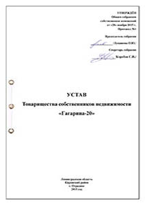 Устав ТСН «Гагарина-20»